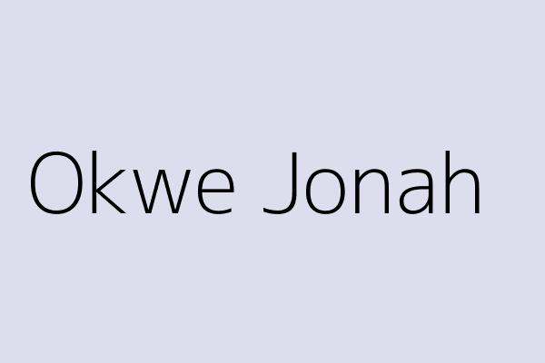 Okwe Jonah 